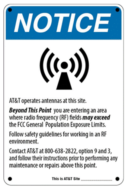 AT&T RF Signs - Aluminum