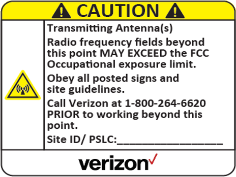 Verizon RF Signs - Plastic (PVC)