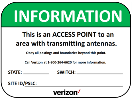 Verizon RF Signs - Plastic (PVC)