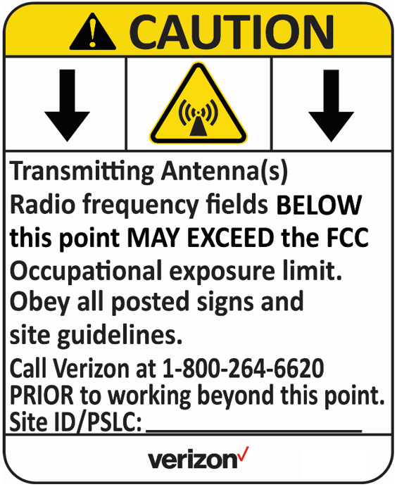 Verizon RF Signs - Plastic (PVC)