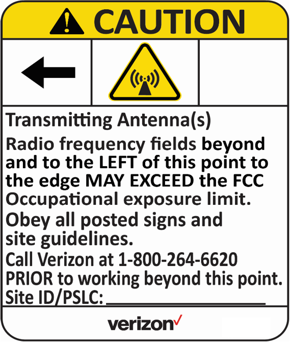 Verizon RF Signs - Plastic (PVC)
