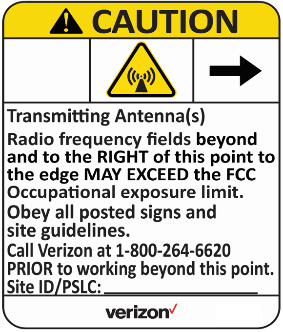 Verizon RF Signs - Plastic (PVC)