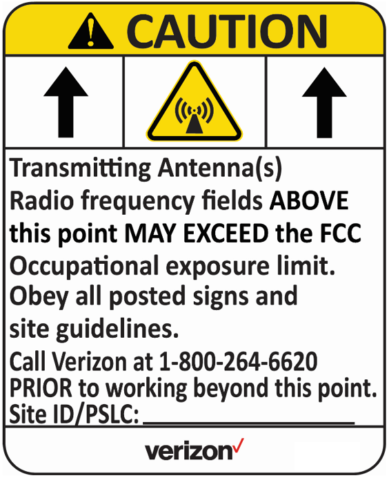 Verizon RF Signs - Plastic (PVC)