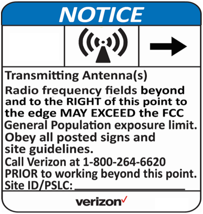 Verizon RF Signs - Plastic (PVC)