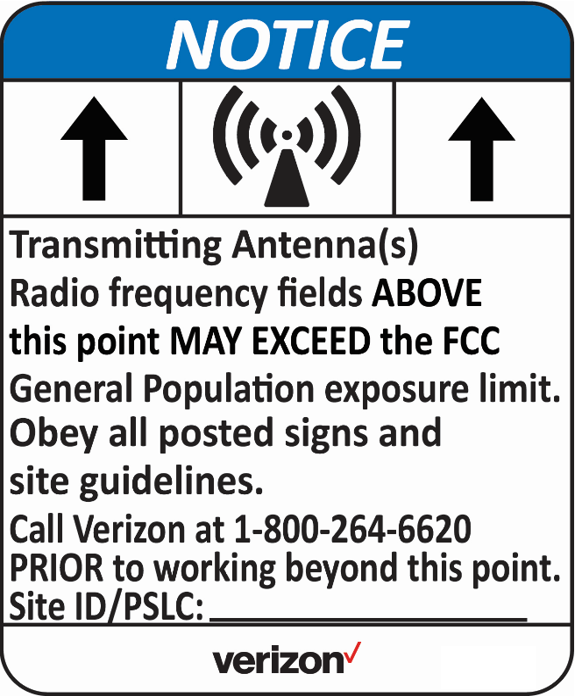 Verizon RF Signs - Plastic (PVC)