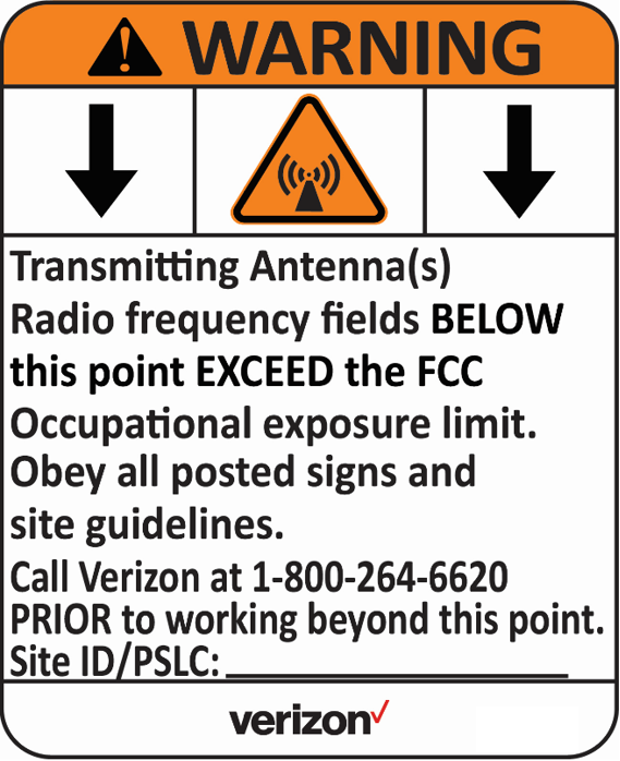 Verizon RF Signs - Plastic (PVC)