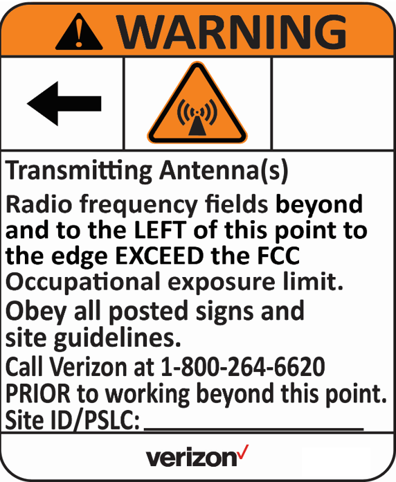 Verizon RF Signs - Plastic (PVC)