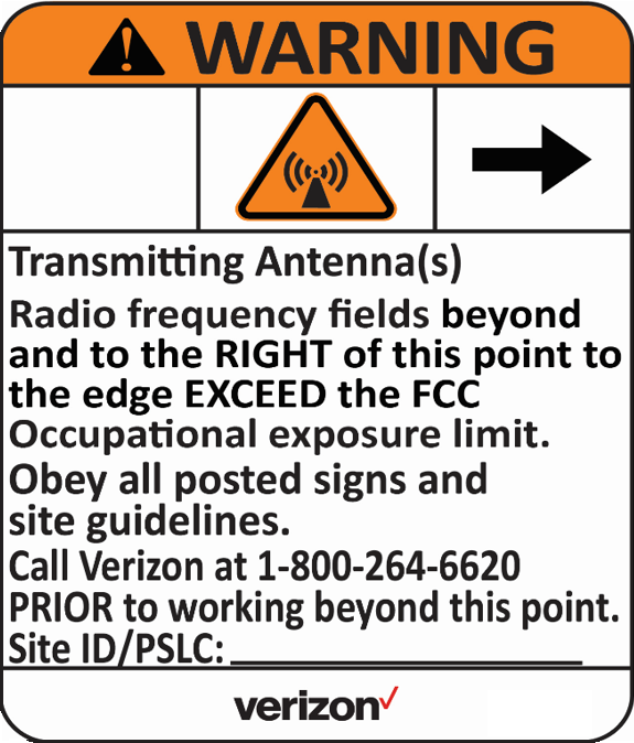 Verizon RF Signs - Plastic (PVC)