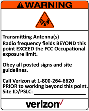 Verizon RF Signs - Aluminum