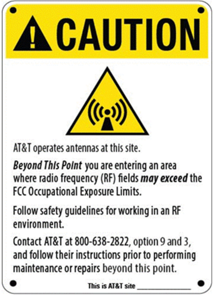 AT&T RF Signs - Aluminum