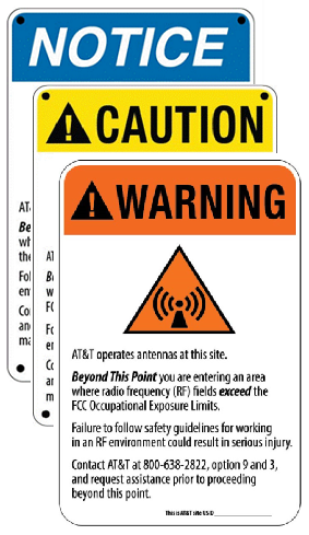 AT&T RF Signs - Aluminum
