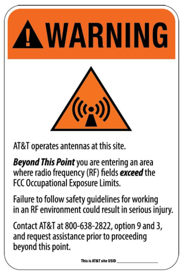 AT&T RF Signs - Aluminum – TEK Solutions