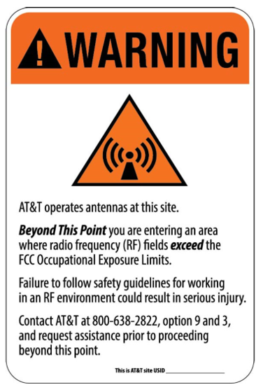 AT&T RF Signs - Aluminum