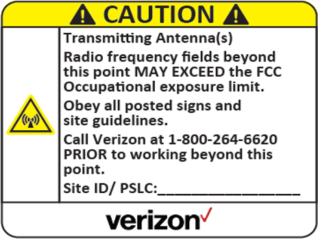 Verizon RF Signs - Aluminum