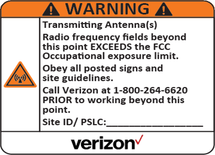 Verizon RF Signs - Aluminum