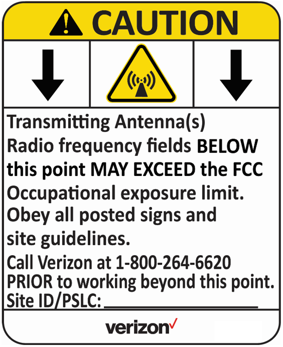 Verizon RF Signs - Aluminum