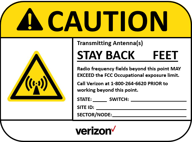Verizon RF Signs - Plastic (PVC)