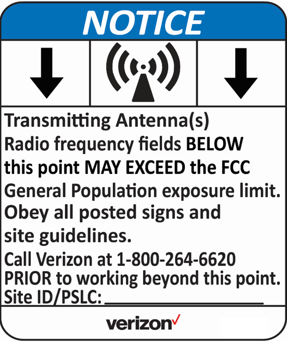 Verizon RF Signs - Aluminum