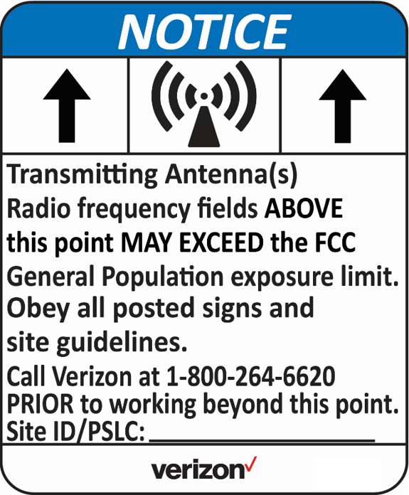 Verizon RF Signs - Aluminum