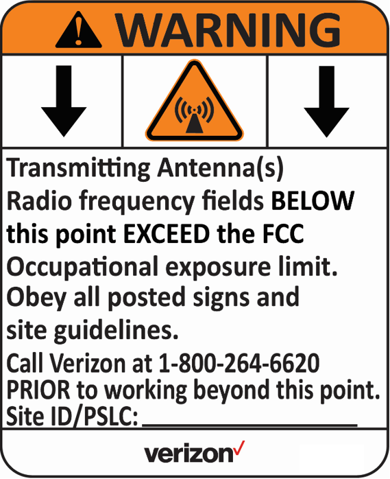 Verizon RF Signs - Aluminum