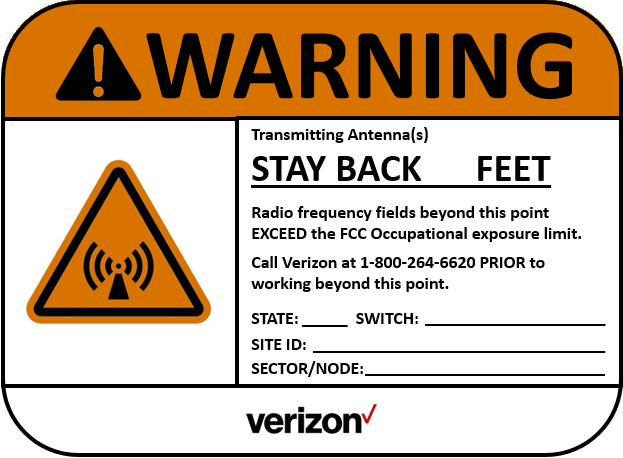 Verizon RF Signs - Aluminum