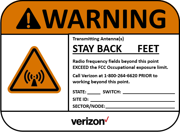 Verizon RF Signs - Plastic (PVC)