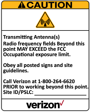 Verizon RF Signs - Aluminum