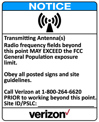 Verizon RF Signs - Aluminum